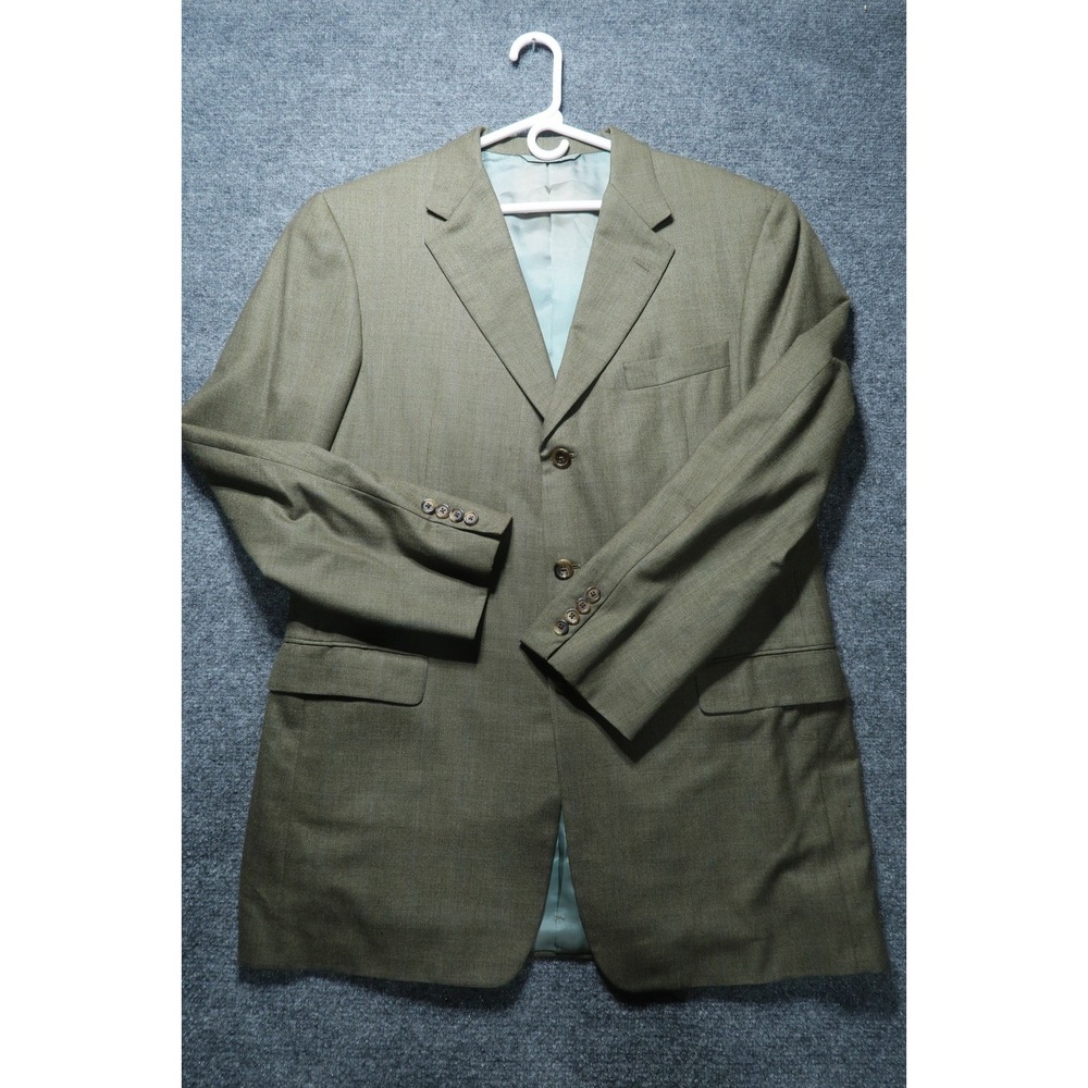 Hickey Freeman Barneys New York Mens 44 L Wool Canterbury Suit Jacket Blazer USA